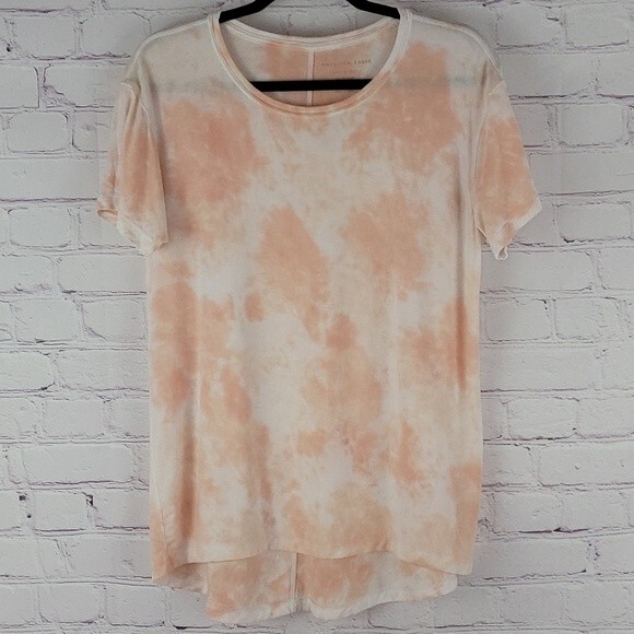 American Eaglen Tie-Dye Short Sleeve T-shirt. Size XS. White and Peach - Picture 1 of 5